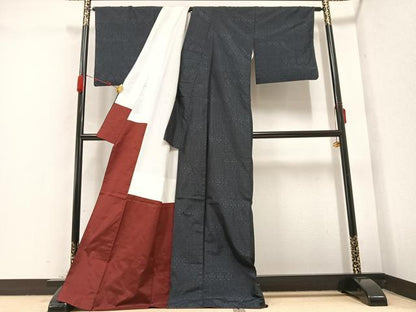 平和屋着物●本場大島紬 花尽くし 正絹 逸品 AABB7275ph