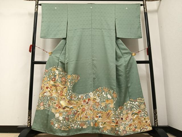 平和屋着物●創業460年・千總 色留袖 金彩 正絹 逸品 AABB8179ph