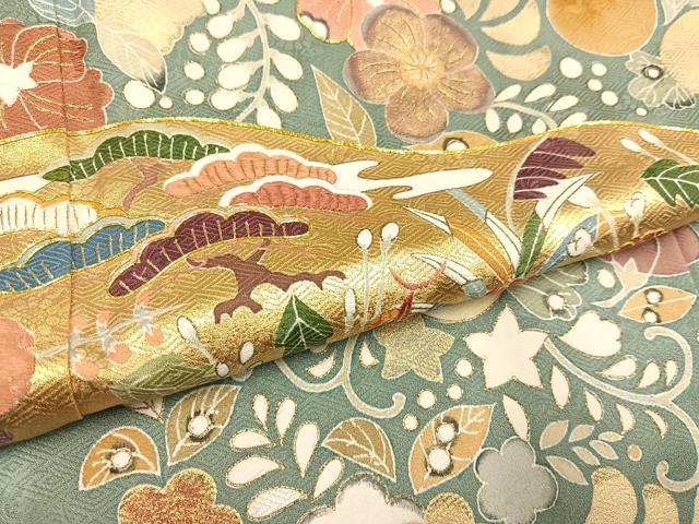 平和屋着物●創業460年・千總 色留袖 金彩 正絹 逸品 AABB8179ph