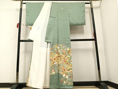 平和屋着物●創業460年・千總 色留袖 金彩 正絹 逸品 AABB8179ph