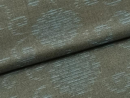 平和屋着物▽本場大島紬 単衣 花唐草文 黒地 正絹 逸品 AABB2281fy