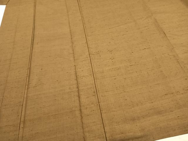 平和屋着物▽上質な紬　単衣　色無地　路考茶色　正絹　逸品　AABB2288fy 平和屋着物▽上質な紬 単衣 色無地 路考茶色 正絹 逸品 AABB2288fy