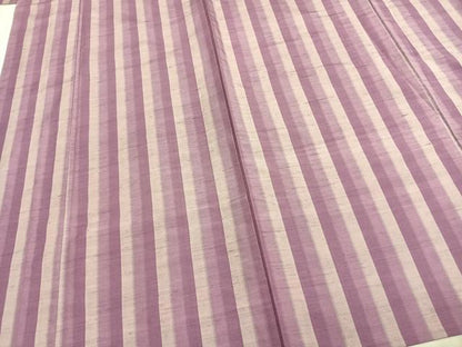 平和屋着物▽上質な紬 単衣 縞 正絹 逸品 AABB2326fy