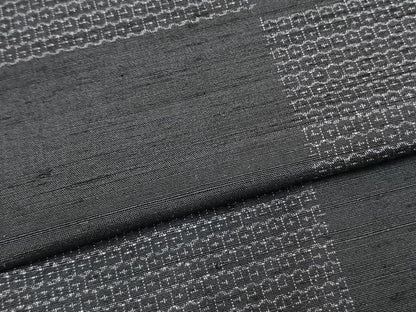 平和屋着物▽上質な紬 単衣 80亀甲 抽象文様 正絹 逸品 AABB2307fy