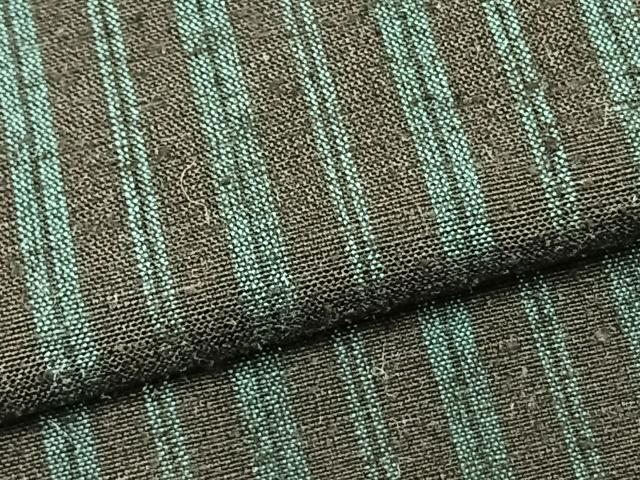 平和屋着物▽上質な紬 単衣 縞 正絹 逸品 AABB2316fy