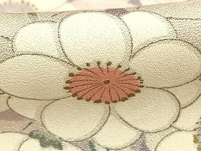平和屋着物▽上質な小紋 単衣 辻が花 金彩 正絹 逸品 AABB2351fy