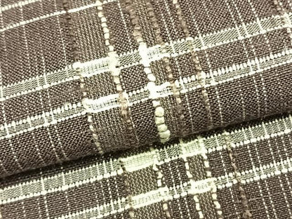 平和屋着物▽上質な紬　単衣　格子　正絹　逸品　AABB2344fy
