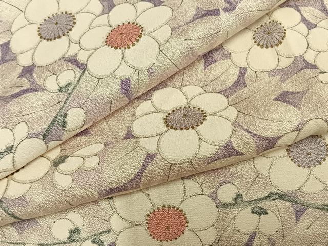 平和屋着物▽上質な小紋 単衣 辻が花 金彩 正絹 逸品 AABB2351fy