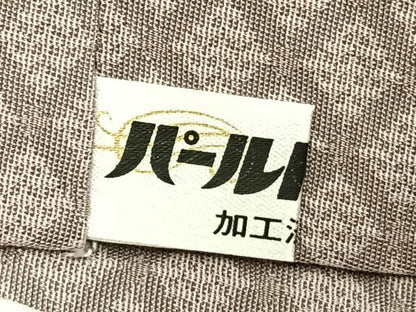 平和屋着物▽上質な小紋　単衣　お召地　菱文　正絹　逸品　AABB2336fy