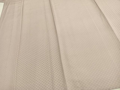 平和屋着物▽上質な小紋　単衣　お召地　菱文　正絹　逸品　AABB2336fy