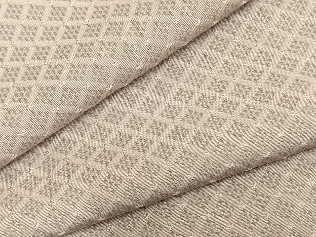 平和屋着物▽上質な小紋　単衣　お召地　菱文　正絹　逸品　AABB2336fy