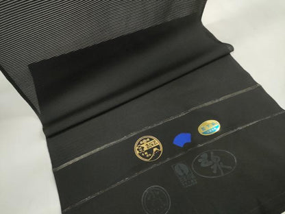 平和屋着物＊夏物 黒紋付 黒反物 着尺 絽 五泉 逸品 未使用 DAAW7752zzz