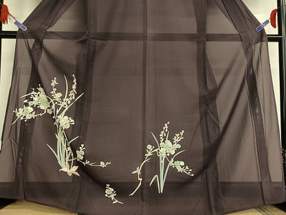 平和屋着物＊夏物 訪問着 絽 草花文 金彩 正絹 逸品 AABB5928st