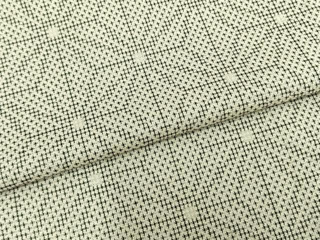 平和屋着物▽上質な紬 単衣 麻の葉文様 正絹 逸品 AABB2374fy
