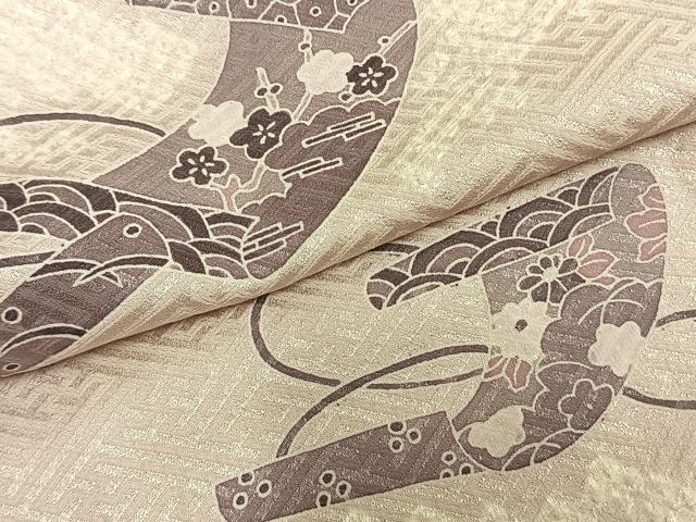 平和屋着物▽訪問着 単衣 絞り 花絵巻文 正絹 逸品 AABB2388fy