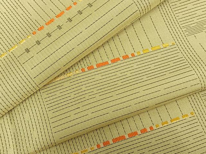 平和屋着物▽上質な紬 単衣 刺繍 抽象文様 正絹 逸品 AABB2382fy