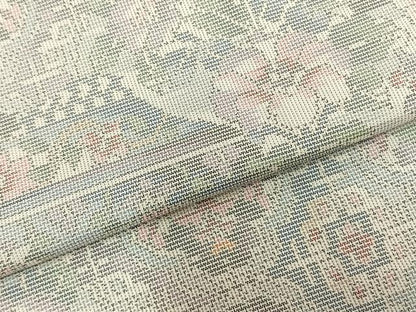 平和屋着物▽本場大島紬 単衣 吉祥花文 正絹 逸品 AABB2383fy