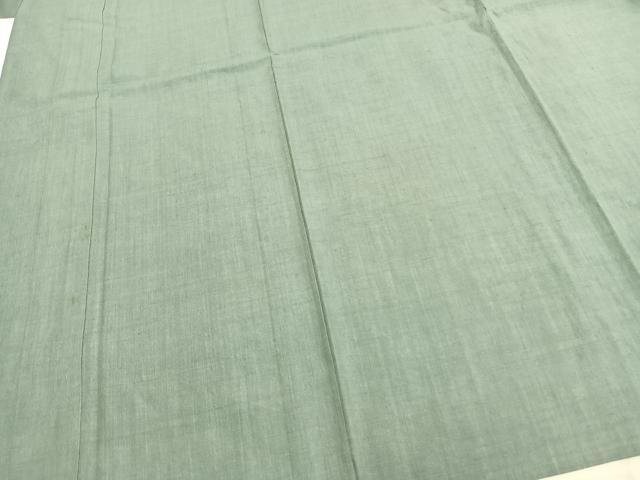 平和屋着物▽本場結城紬 重要無形文化財 単衣 色無地 薄青色 正絹 逸品 AABB2405fy
