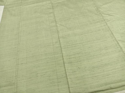 平和屋着物▽紅花紬 米沢 単衣 霞文 反端付き 正絹 逸品 AABB2395fy