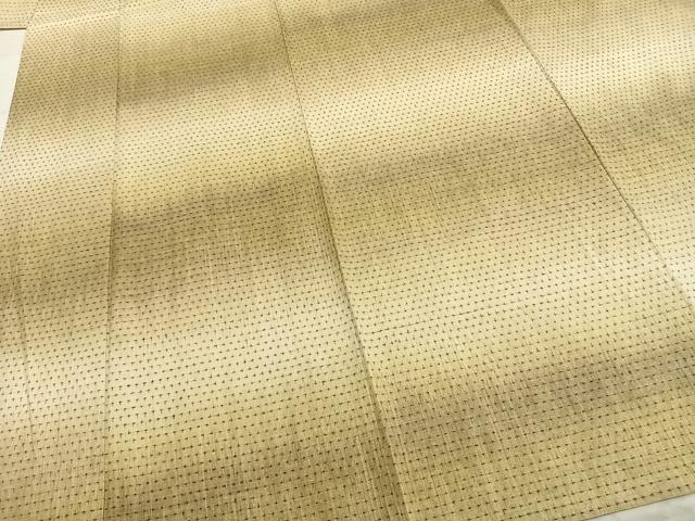 平和屋着物▽上質な紬 単衣 十字絣 正絹 逸品 AABB2362fy
