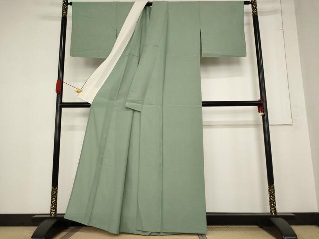 平和屋着物＊夏物 色無地 絽 薄青色 正絹 逸品 AABB8648st
