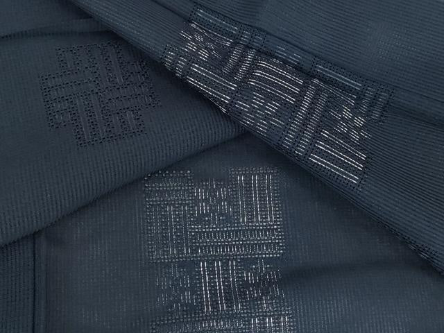 平和屋着物＊夏物 小紋 縦絽 舞花紋紗 正絹 逸品 AABB8657st