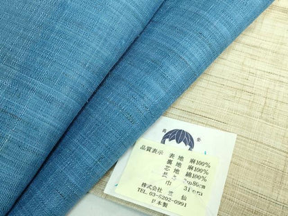 平和屋着物■極上　夏物　竺仙　両面　全通柄　京袋帯　麻　逸品　未使用　DZAB0684kh5