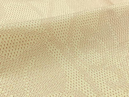 平和屋着物▽本塩沢 単衣 110亀甲 舞葉文 正絹 逸品 AABC0706jh