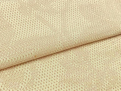 平和屋着物▽本塩沢 単衣 110亀甲 舞葉文 正絹 逸品 AABC0706jh
