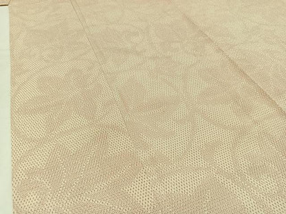 平和屋着物▽本塩沢 単衣 110亀甲 舞葉文 正絹 逸品 AABC0706jh