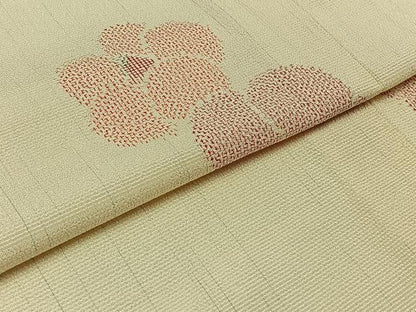 平和屋着物▽本塩沢 単衣 舞花文 正絹 逸品 AABC0692jh