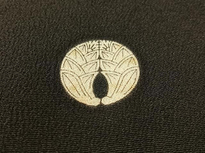 平和屋着物■豪華黒留袖 駒刺繍 霞双鶴菱菊文 金彩 正絹 逸品 CAAY7190vp