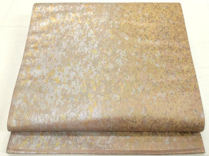 平和屋着物◎六通柄袋帯　霞文　引箔　正絹　逸品　DAAY3639cd