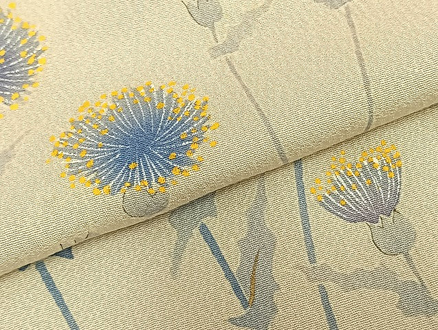 平和屋着物▽訪問着 単衣 草花文 正絹 逸品 AABB2415fy
