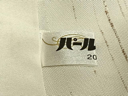 平和屋着物▽ぜんまい紬 単衣 縞 正絹 逸品 AABC0246fy