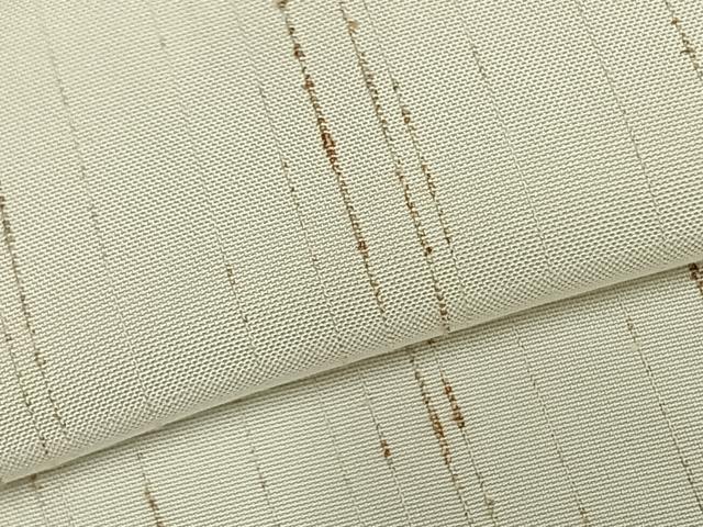 平和屋着物▽ぜんまい紬 単衣 縞 正絹 逸品 AABC0246fy