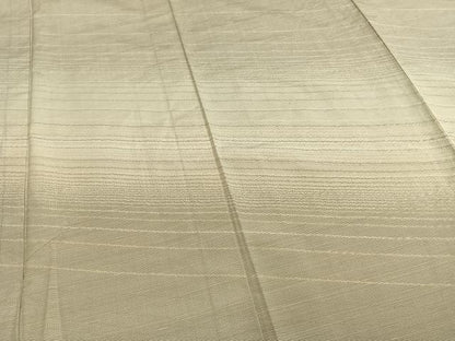 平和屋着物▽訪問着 単衣 紬地 斜縞 正絹 逸品 AABC0249fy