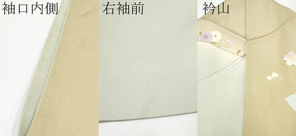 平和屋本店■極上　訪問着　駒刺繍　作家物　雪輪枝花文　暈し染め　逸品　CYAA3551s5