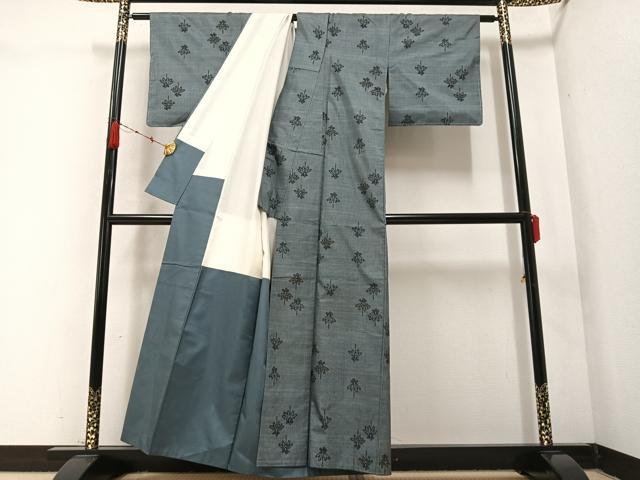 平和屋着物●本場大島紬 一元絣 笹文 正絹 逸品 AABC0627ph