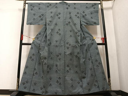 平和屋着物●本場大島紬 一元絣 笹文 正絹 逸品 AABC0627ph