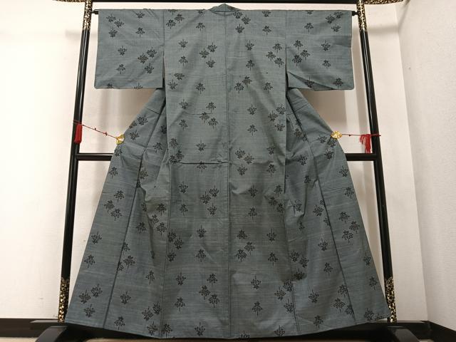 平和屋着物●本場大島紬 一元絣 笹文 正絹 逸品 AABC0627ph