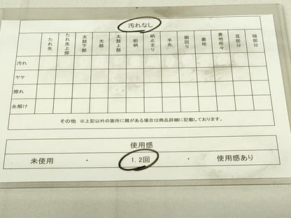 平和屋着物◎全通柄袋帯　ふくれ織　藤花房　金彩　暈し染め　正絹　逸品　DAAX7237qp
