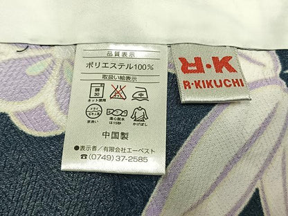 平和屋着物▽リョウコキクチ Ryoko Kikuchi 小紋 単衣 舞花文 松 洗える着物 AABC0282fy