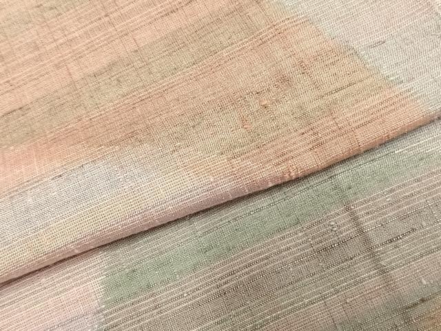 平和屋着物▽上質な紬 単衣 切嵌文 正絹 逸品 AABC0310fy