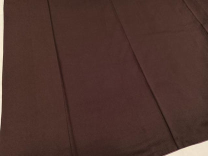 平和屋着物●上質な色無地 菱地紋 濃色 正絹 逸品 AABC0661ph