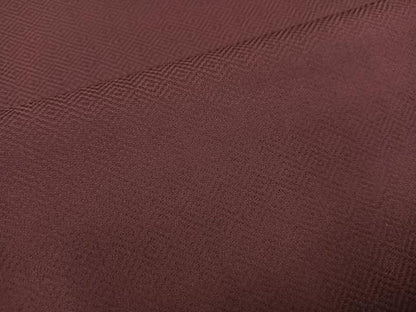 平和屋着物●上質な色無地 菱地紋 濃色 正絹 逸品 AABC0661ph