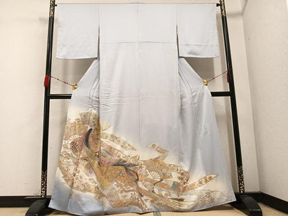 平和屋着物●金彩友禅 卓越技能者・名工・和田光正 色留袖 女人扇面花文 暈し染め 金彩 さが美扱い 正絹 逸品 未使用 AABC1734ph