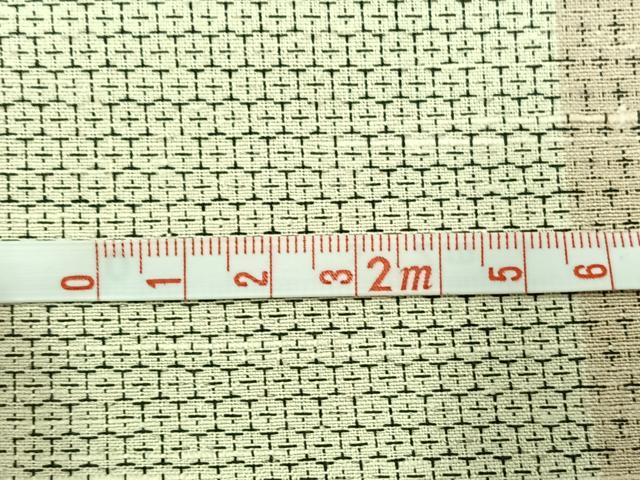 平和屋着物▽上質な紬 単衣 90亀甲 間道 正絹 逸品 AABC2201jh