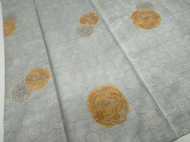 平和屋着物●上質な小紋 紬地 草花丸文 正絹 逸品 DAAW5984ud