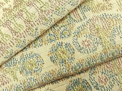 平和屋着物▽上質な紬 単衣 幾何学文様 正絹 逸品 AABC0353fy